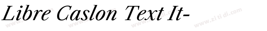Libre Caslon Text It字体转换